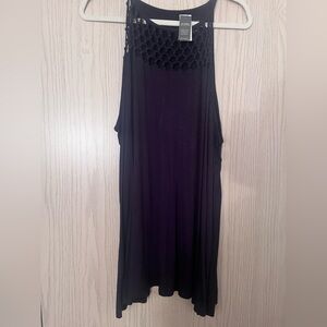 Lane Bryant Elegant Black Sleeveless Top